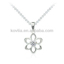 Coeurs et flèches en zircon en diamant 925 pendentifs en argent sterling